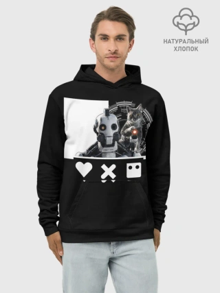 Худи мужской база хлопок / Андроид XBOT 4000