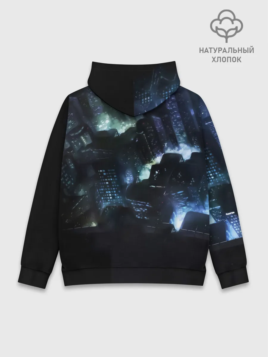 Худи мужской база хлопок / Токийский гуль ночной город