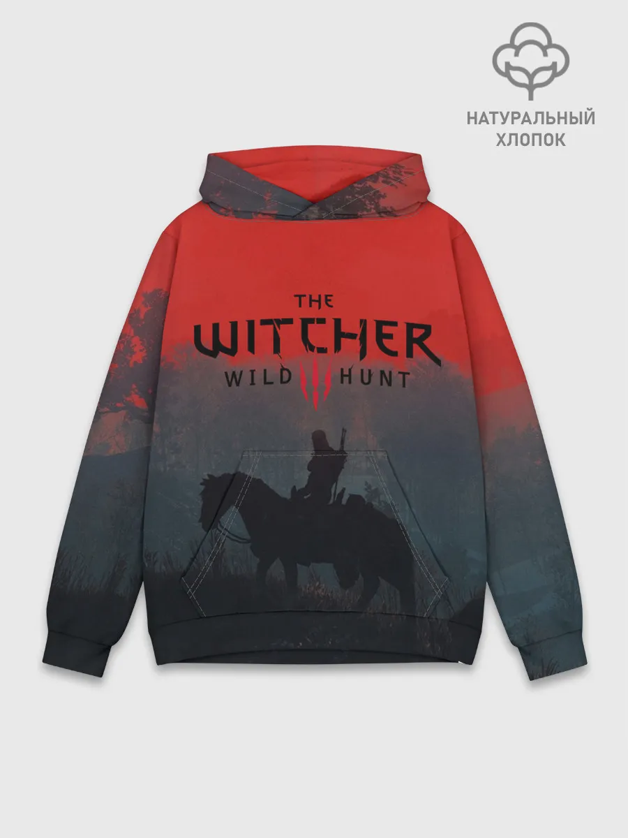 Худи мужской база хлопок / На плотве | Ведьмак