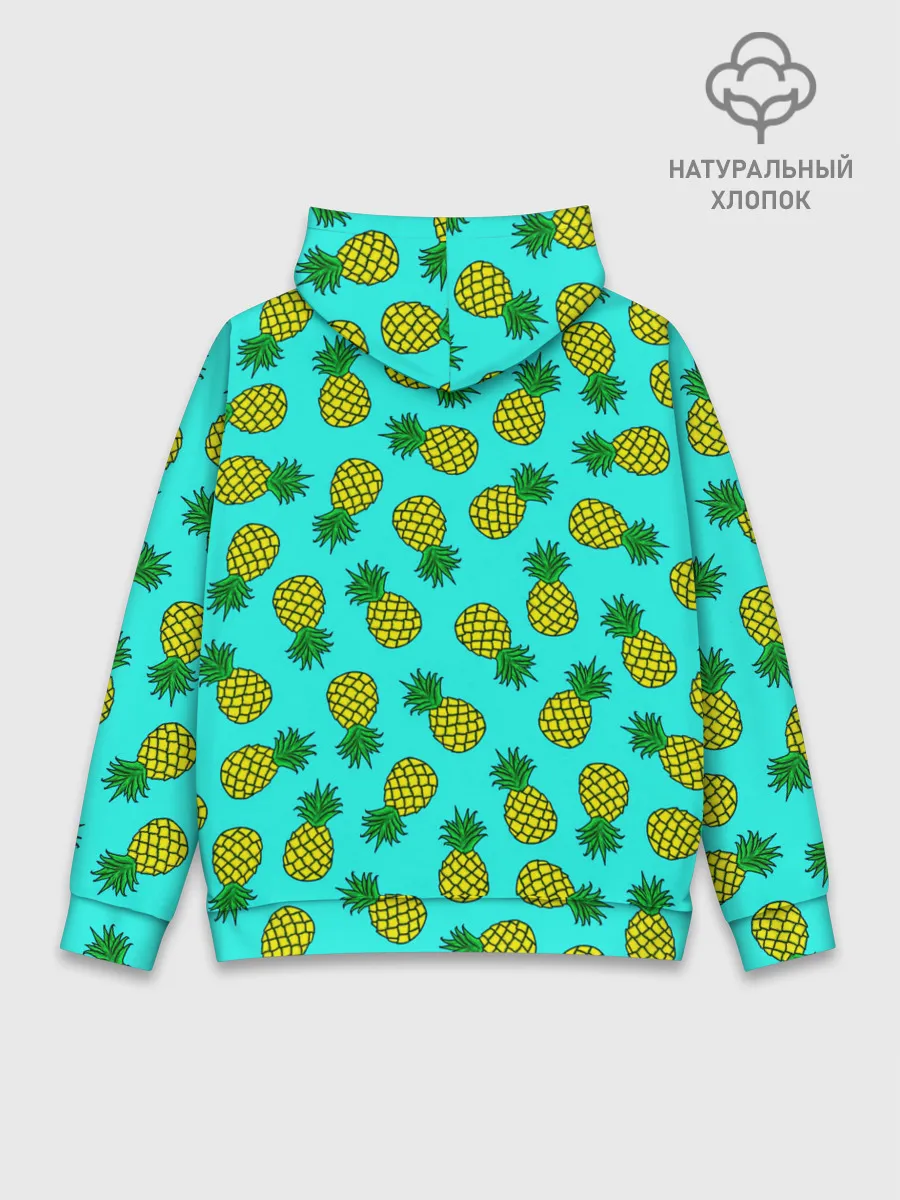 Худи мужской база хлопок / Ананасы аква