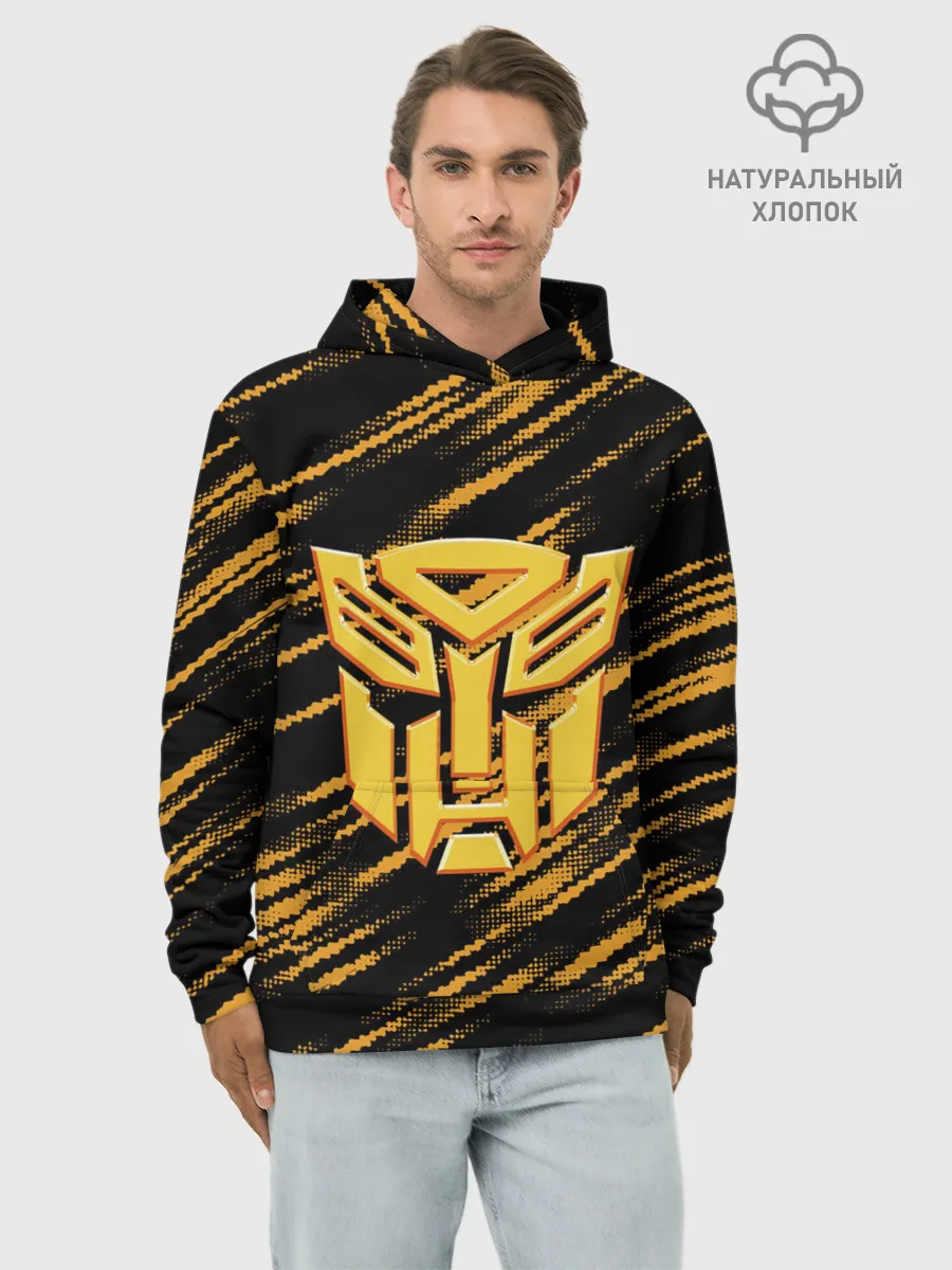 Худи мужской база хлопок / Bumblebee