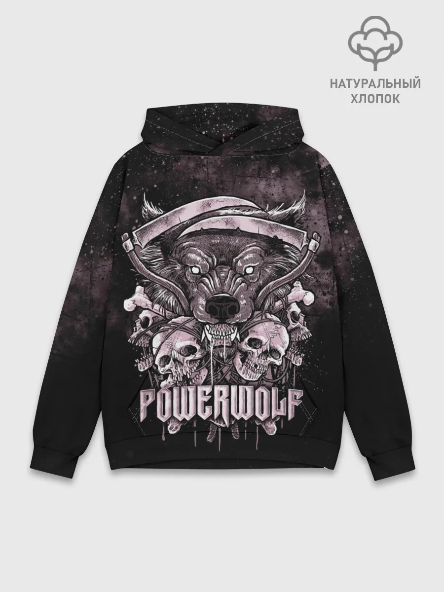 Худи мужской база хлопок / Powerwolf
