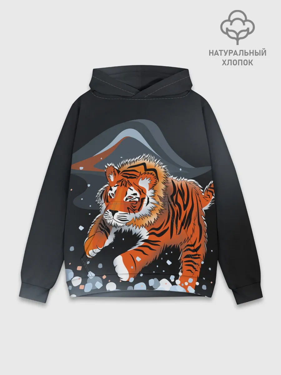 Худи мужской база хлопок / АМУРСКИЙ ТИГР