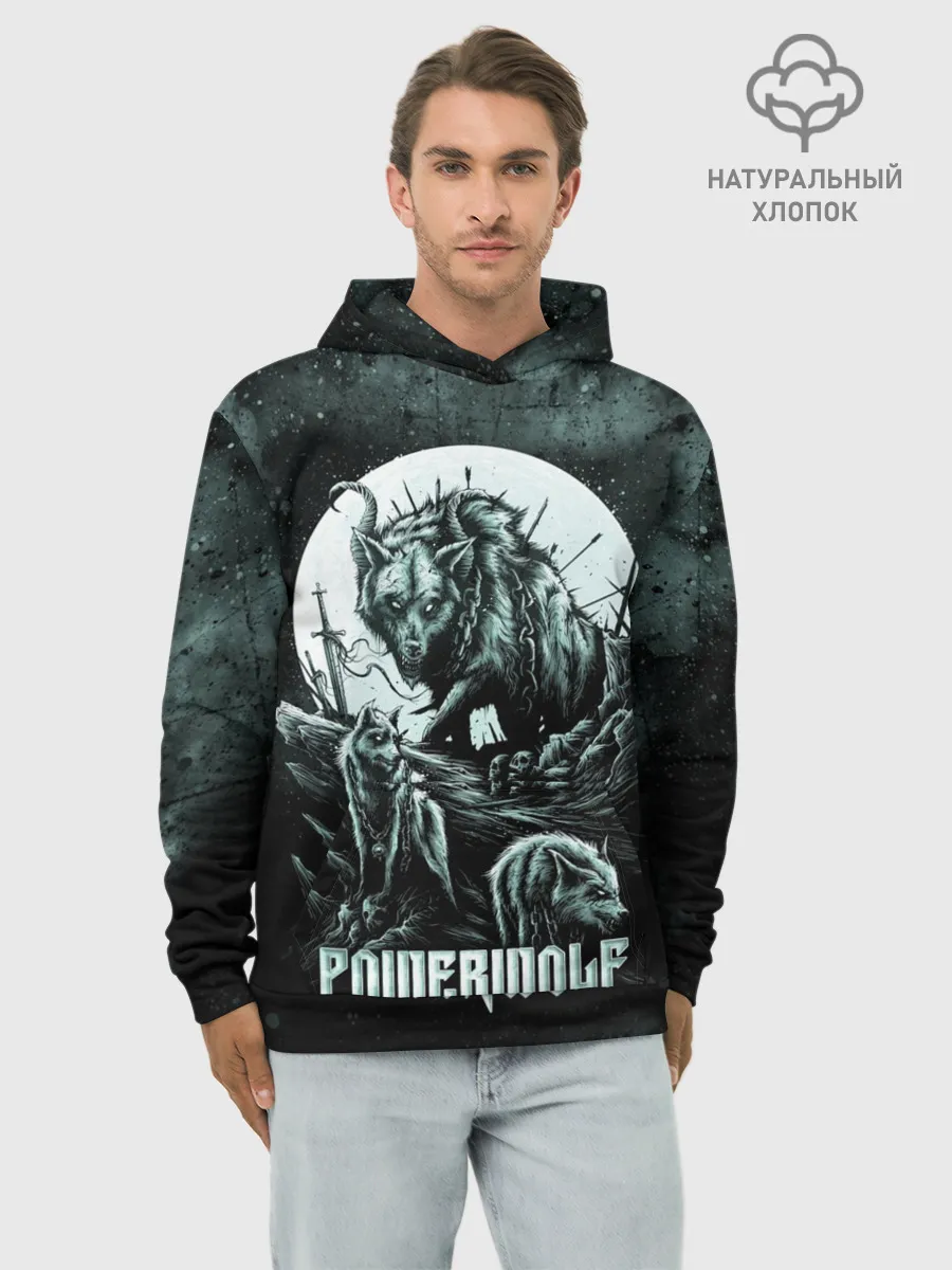 Худи мужской база хлопок / Powerwolf