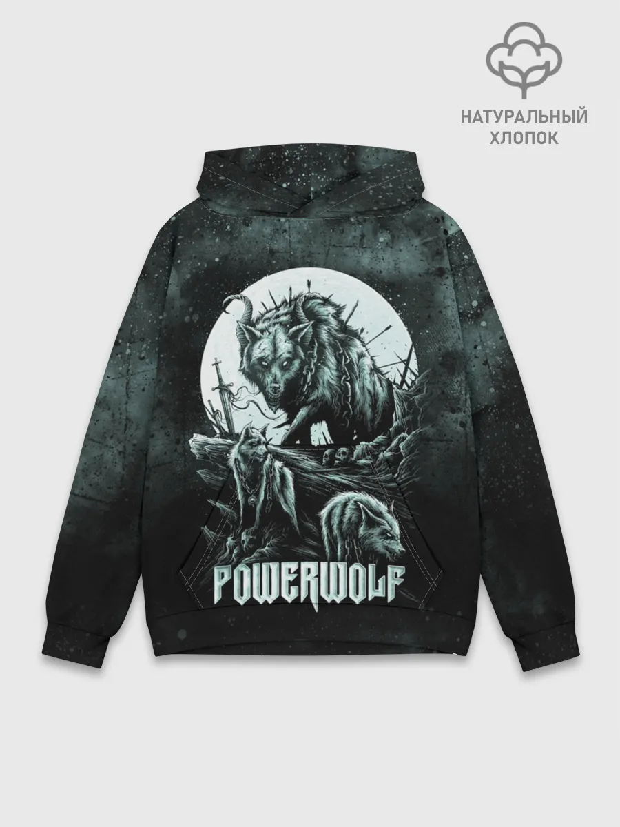 Худи мужской база хлопок / Powerwolf