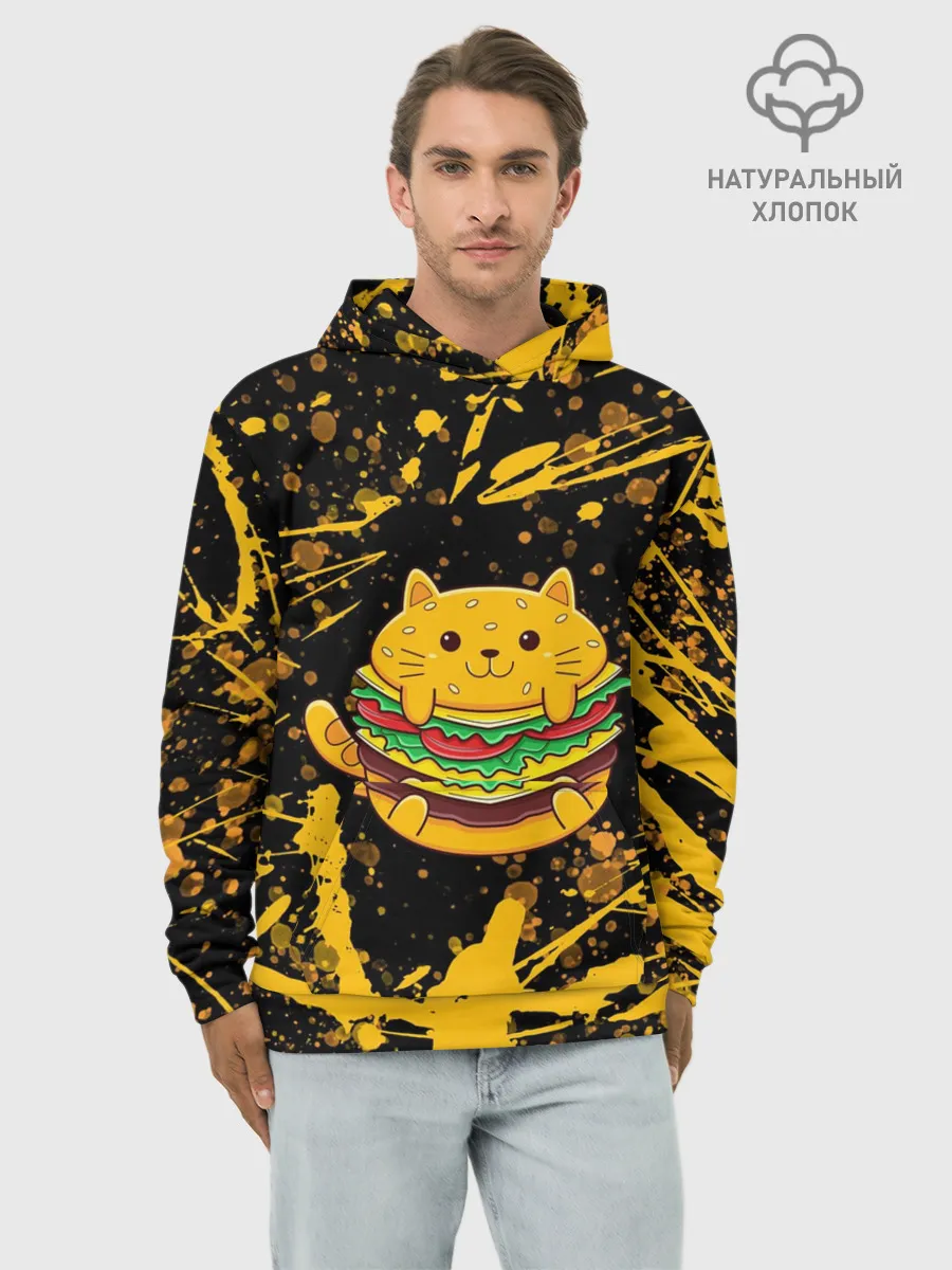 Худи мужской база хлопок / Котобургер