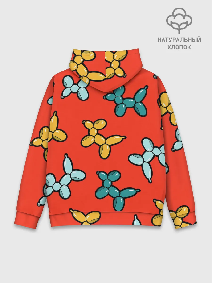 Худи мужской база хлопок / Собачки шарики