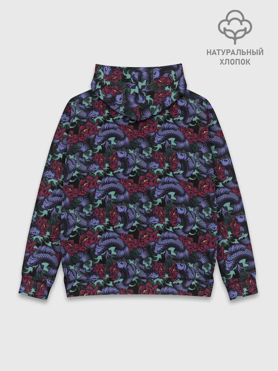 Худи мужской база хлопок / Рыбы