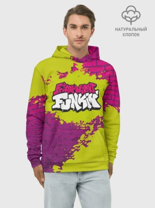 Худи мужской база хлопок / Friday Night Funkin Кислотный