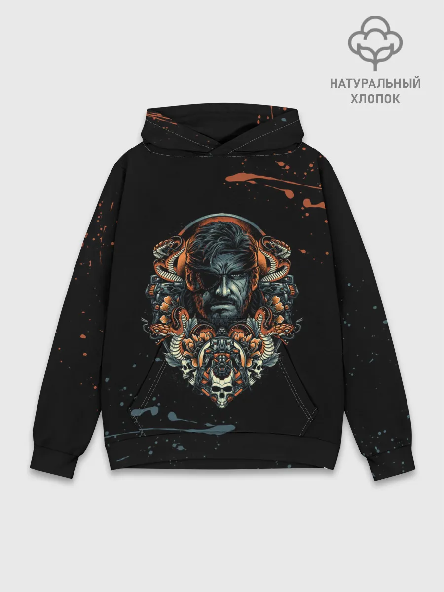 Худи мужской база хлопок / METAL GEAR SOLID SNAKE