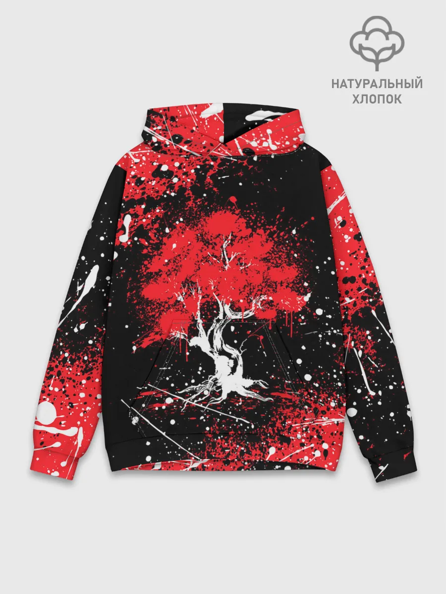 Худи мужской база хлопок / САКУРА | SAKURA | ВИШНЯ