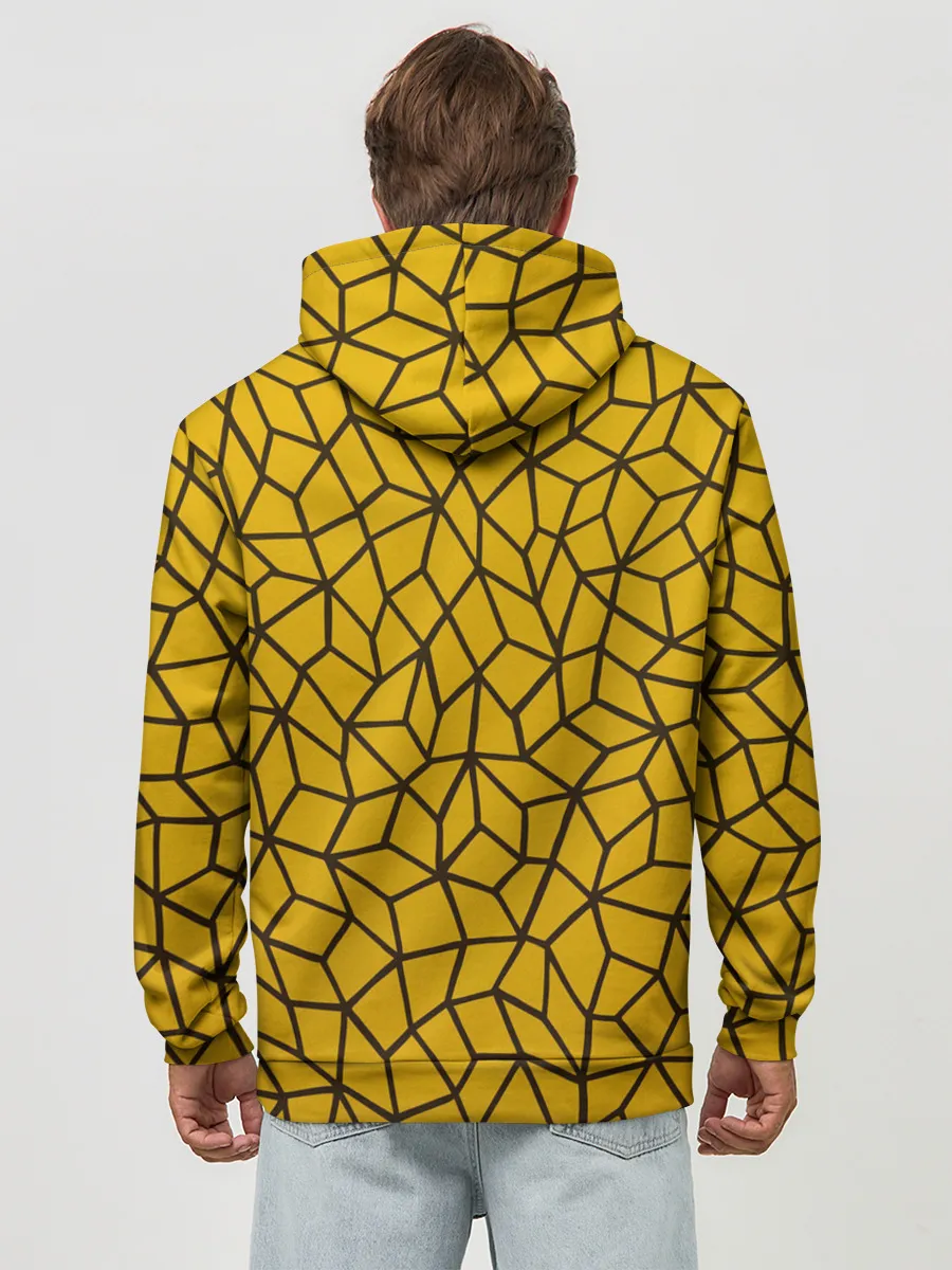 Худи мужской база хлопок / Геометрическая текстура