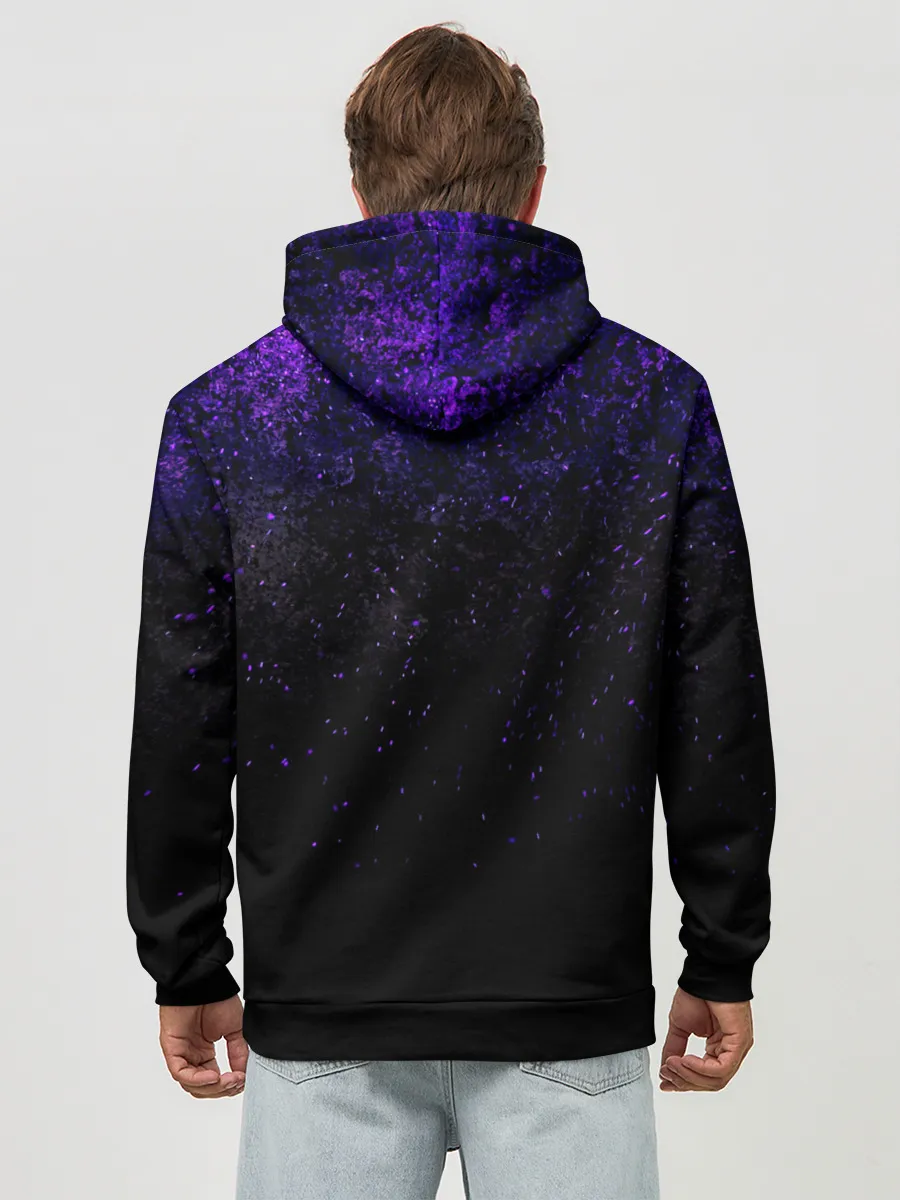 Худи мужской база хлопок / Kaneki Ken фиолетовый верх