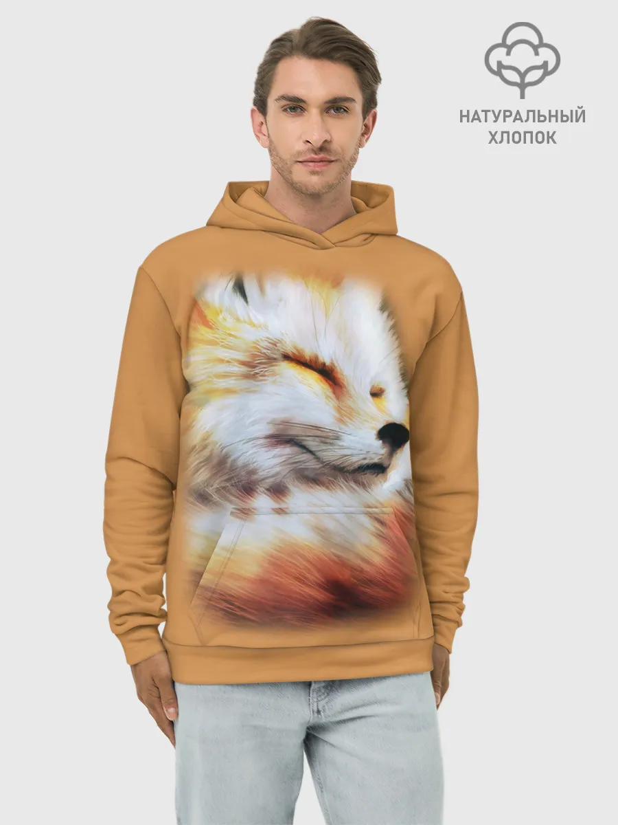 Худи мужской база хлопок / Лисичка