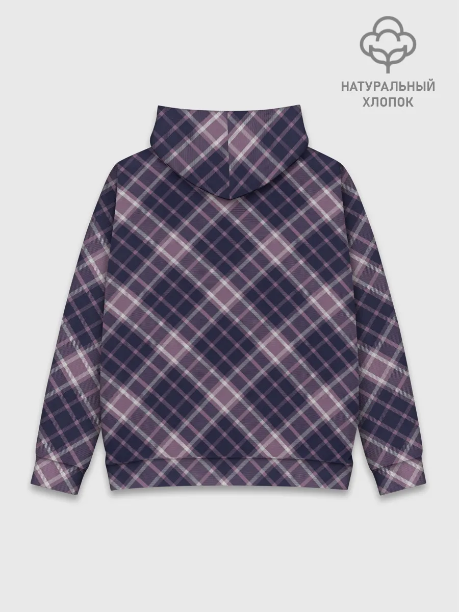 Худи мужской база хлопок / Текстура в клетку