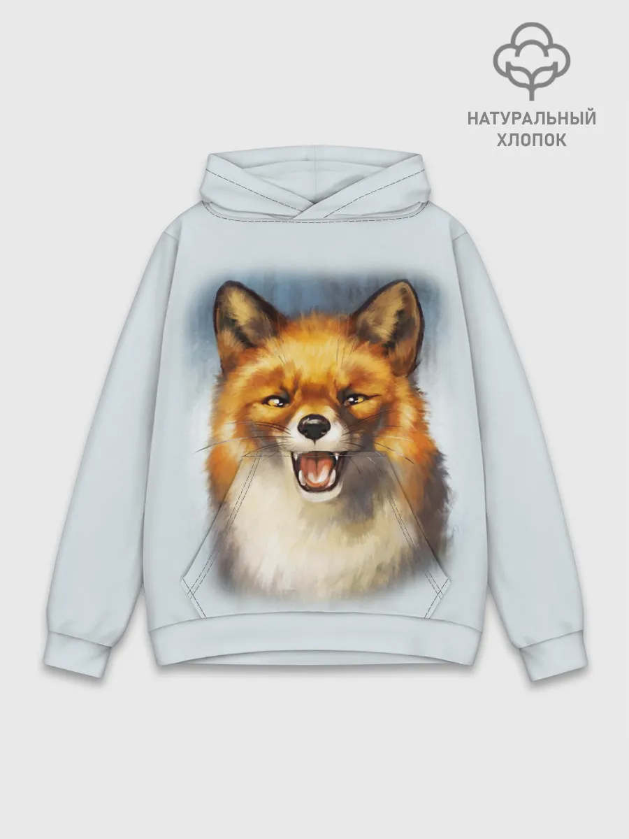 Худи мужской база хлопок / Рыжая лиса
