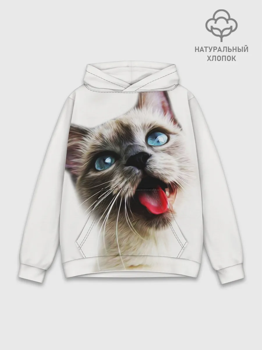 Худи мужской база хлопок / Котик