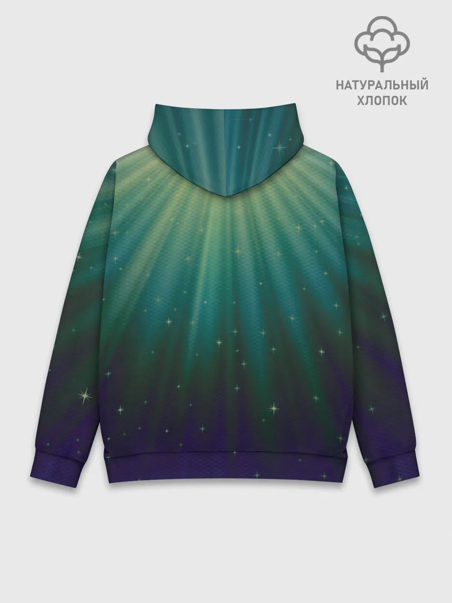 Худи мужской база хлопок / Сияние 3D