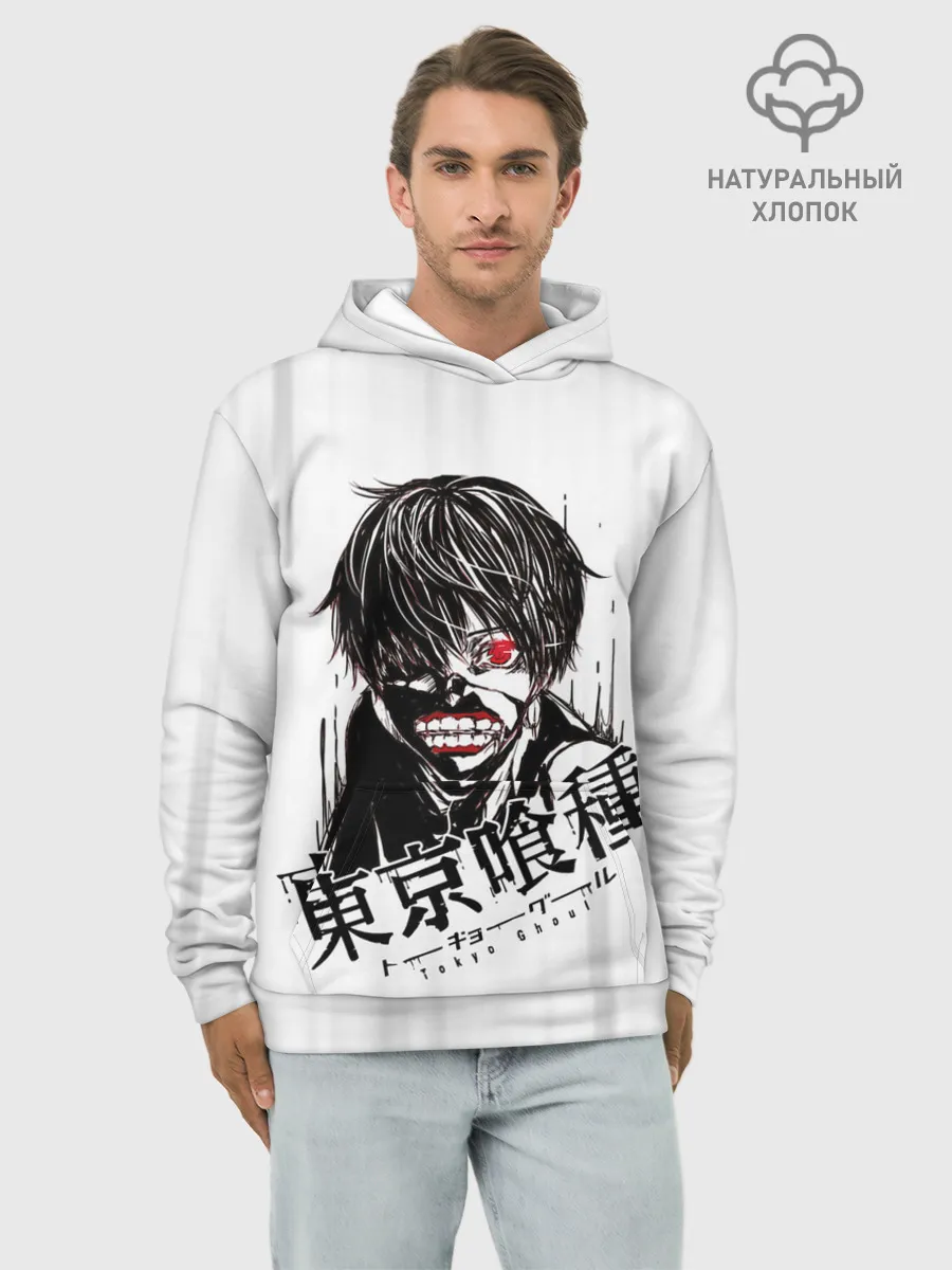 Худи мужской база хлопок / Токийский гуль грандж