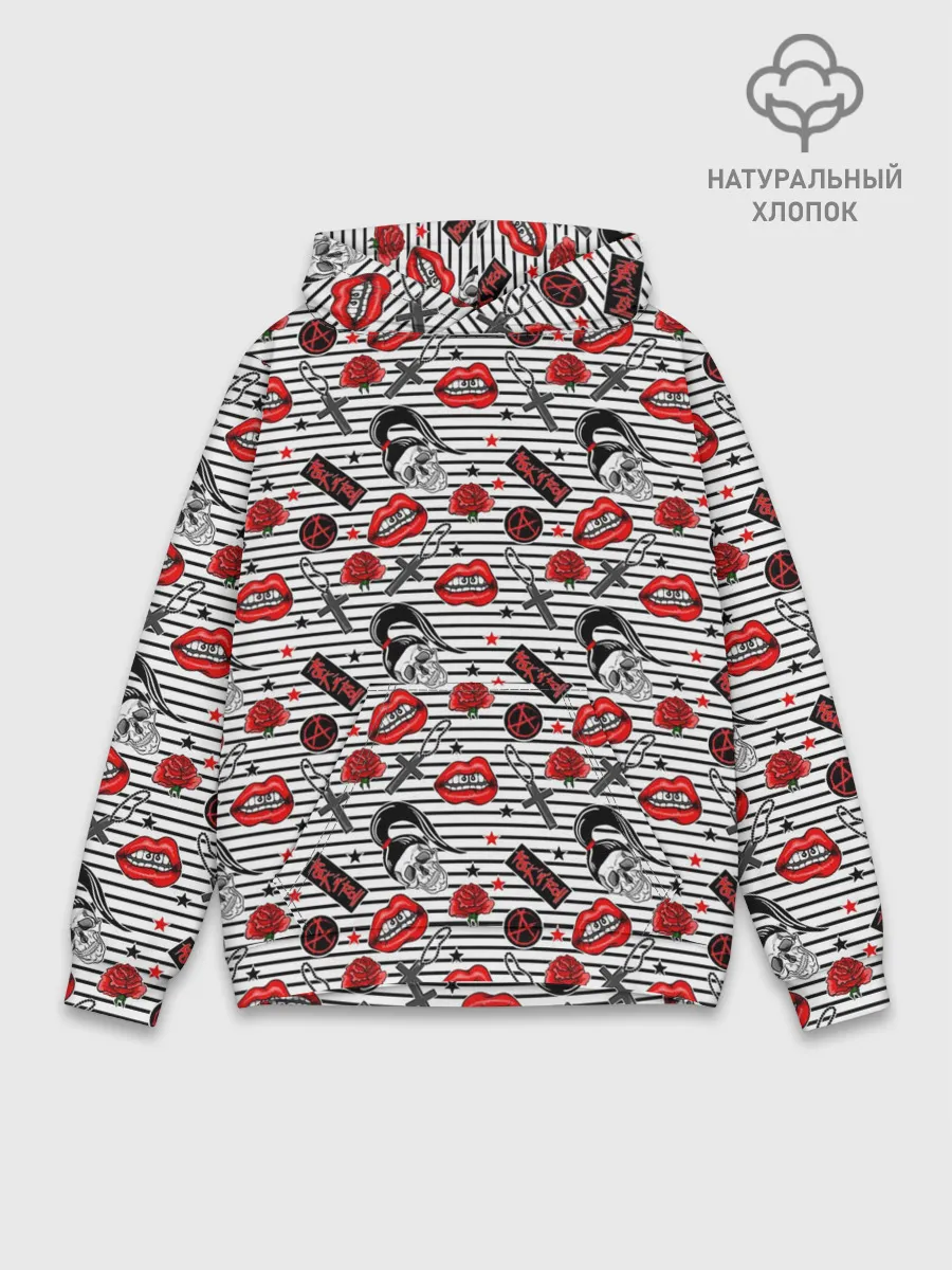 Худи мужской база хлопок / Rocknroll