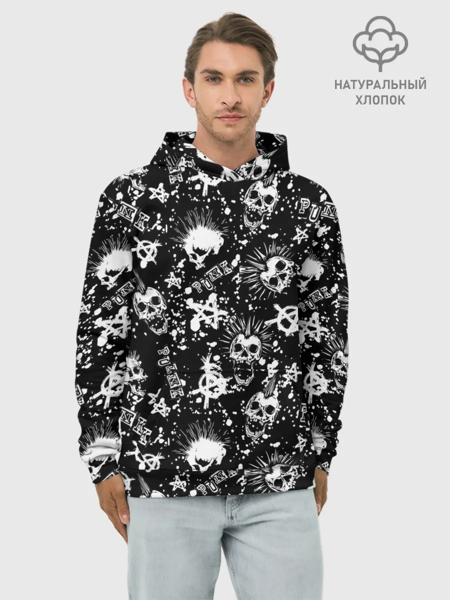 Худи мужской база хлопок / Панк