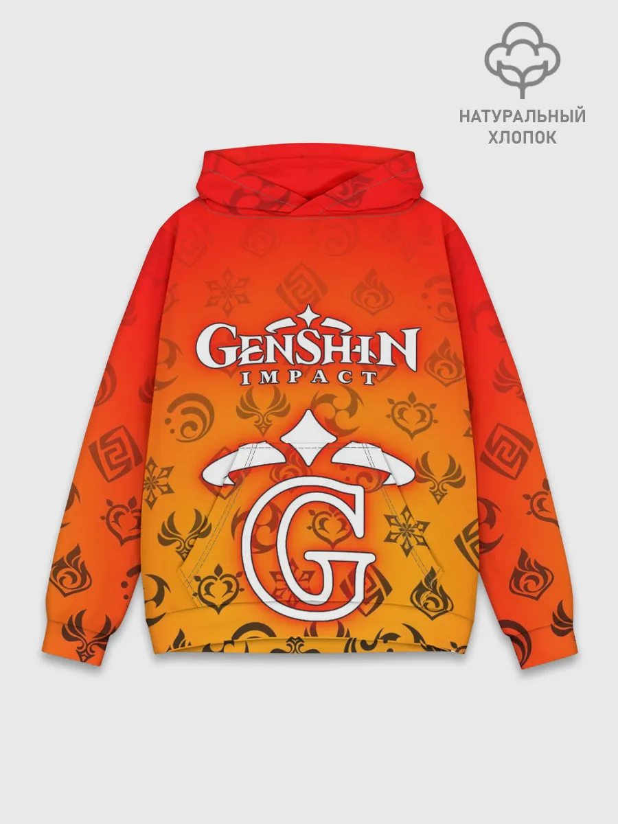 Худи мужской база хлопок / GENSHIN IMPACT