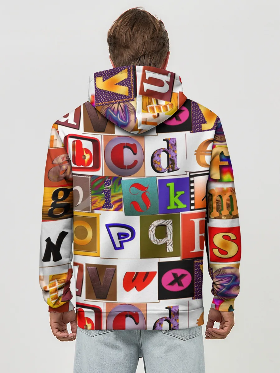 Худи мужской база хлопок / Английские буквы # 2