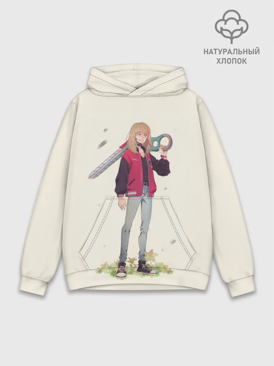 Худи мужской база хлопок / Кавай