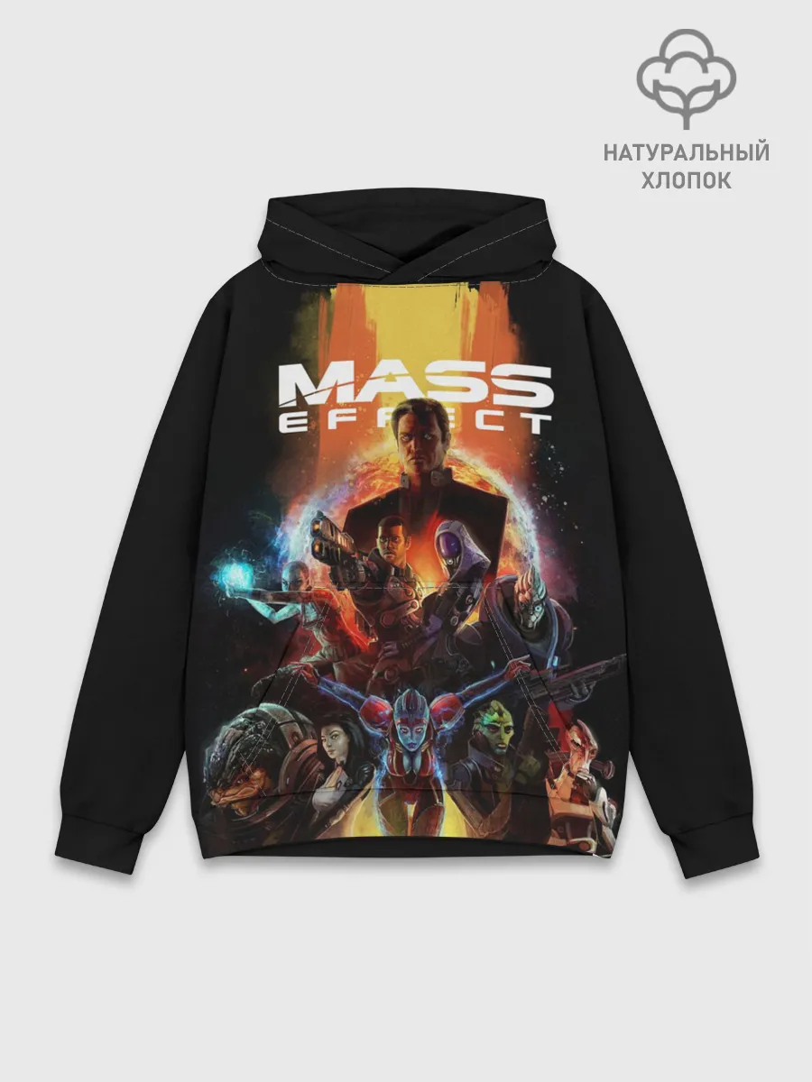 Худи мужской база хлопок / mass effect
