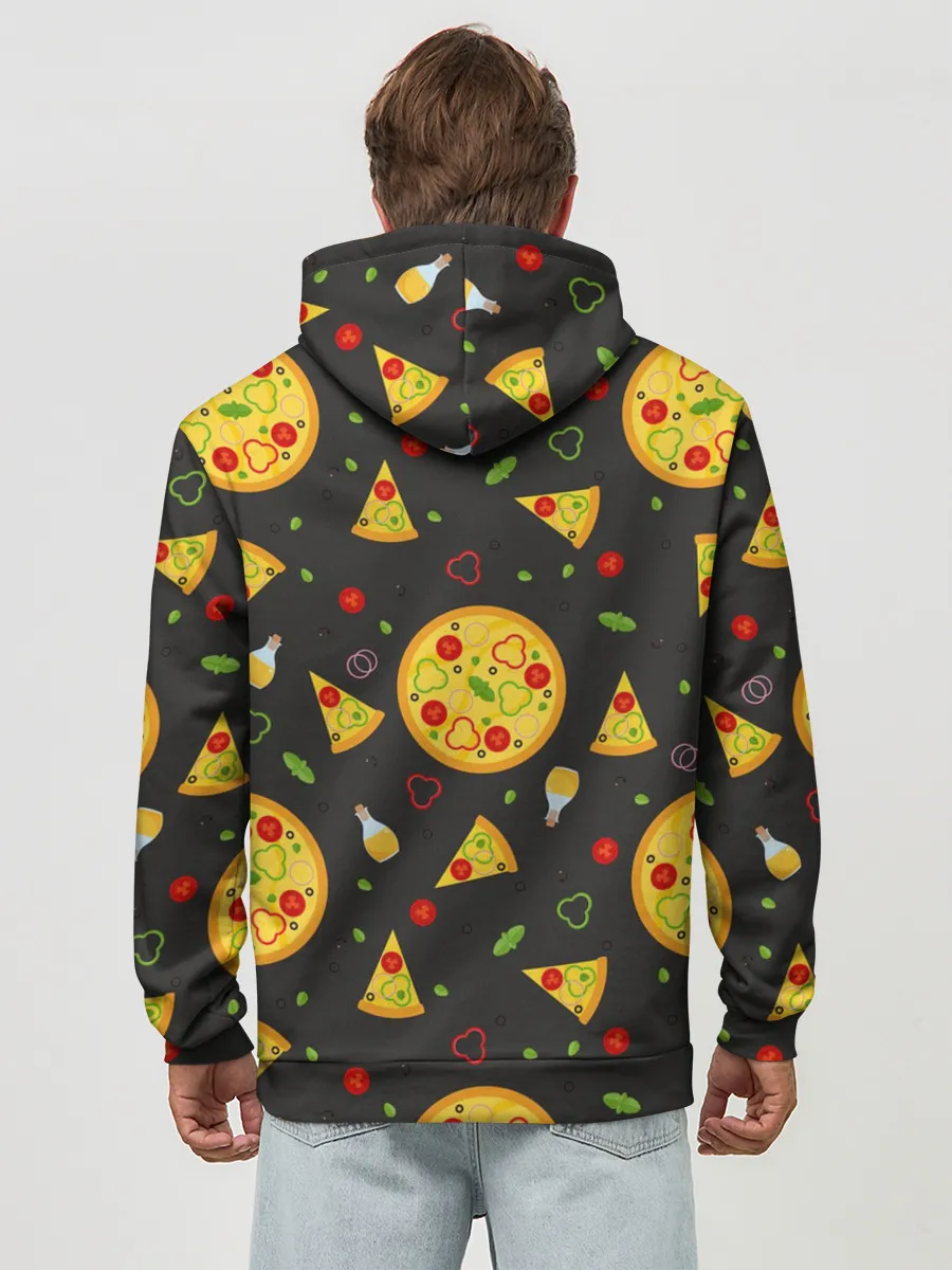 Худи мужской база хлопок / Веганская пицца