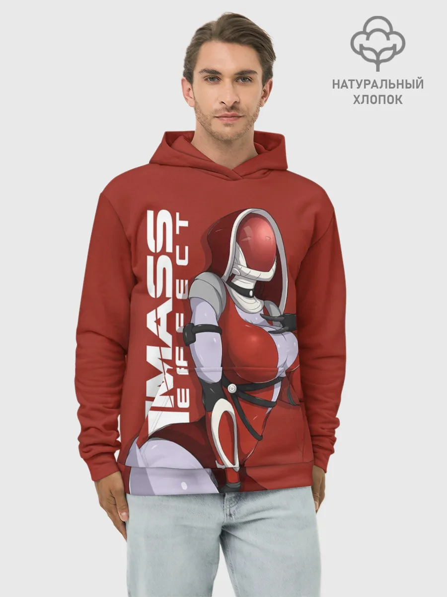 Худи мужской база хлопок / mass effect