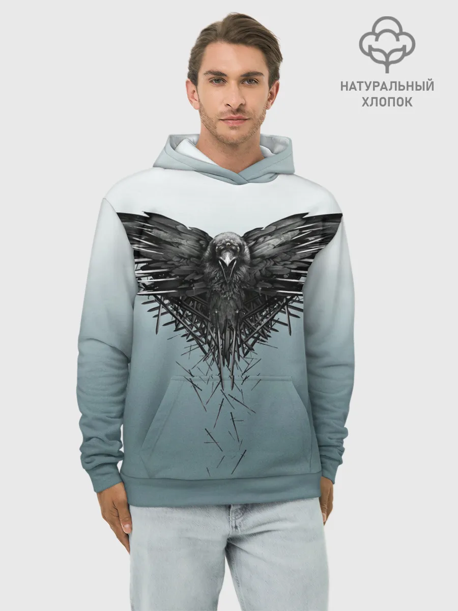 Худи мужской база хлопок / Crow