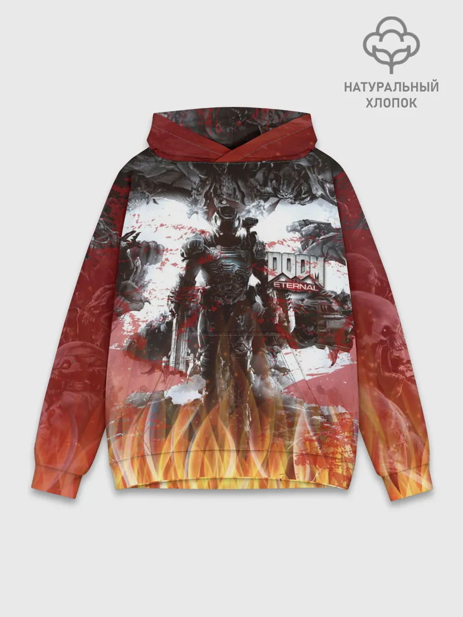 Худи мужской база хлопок / Doom Ethernal Ancient Gods