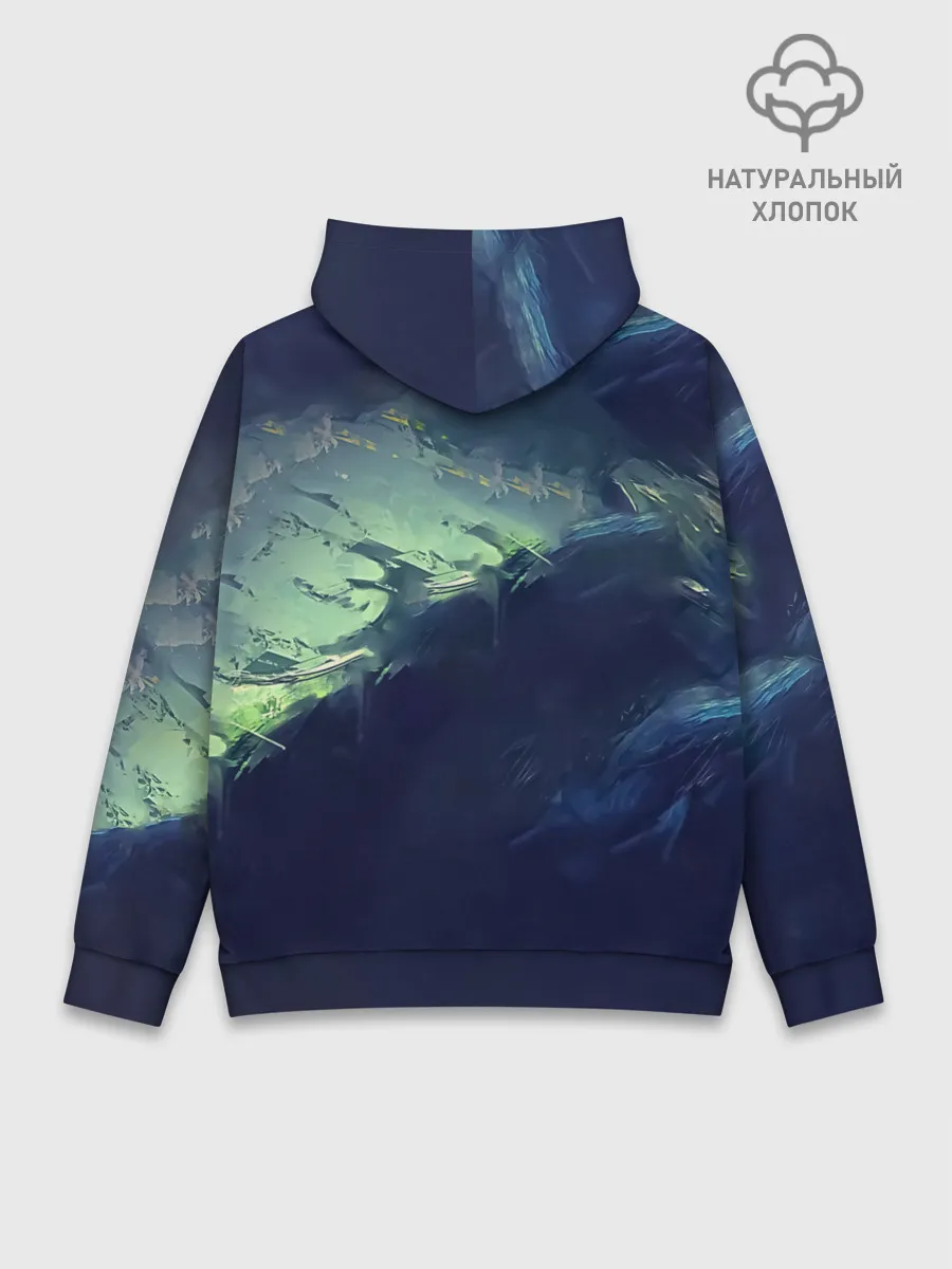 Худи мужской база хлопок / Зеленая маска Канеки Кен