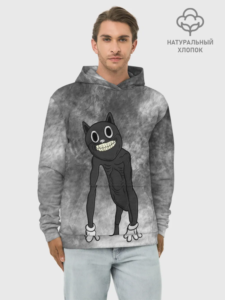 Худи мужской база хлопок / Cartoon cat