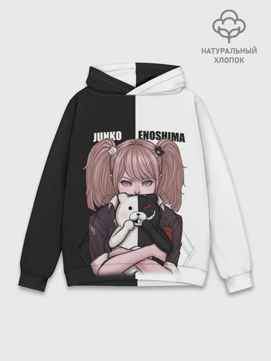Худи мужской база хлопок / MONOKUMA / JUNKO