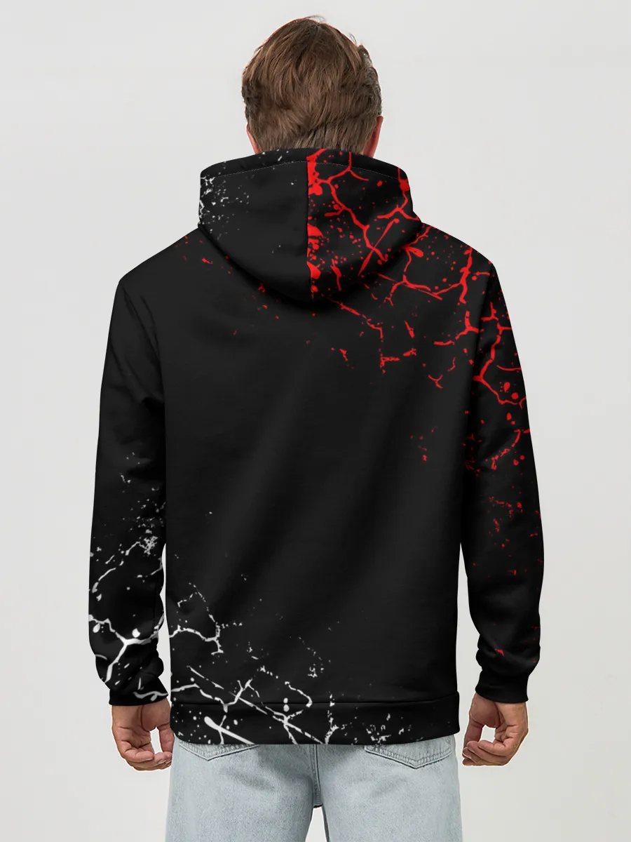 Худи мужской база хлопок / Кулаки Сайтамы