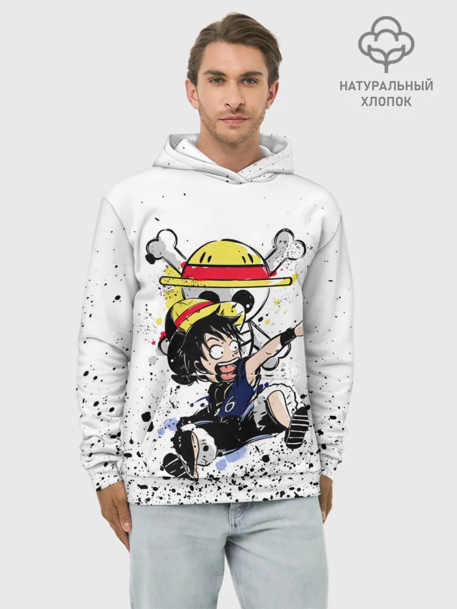 Худи мужской база хлопок / Луффи