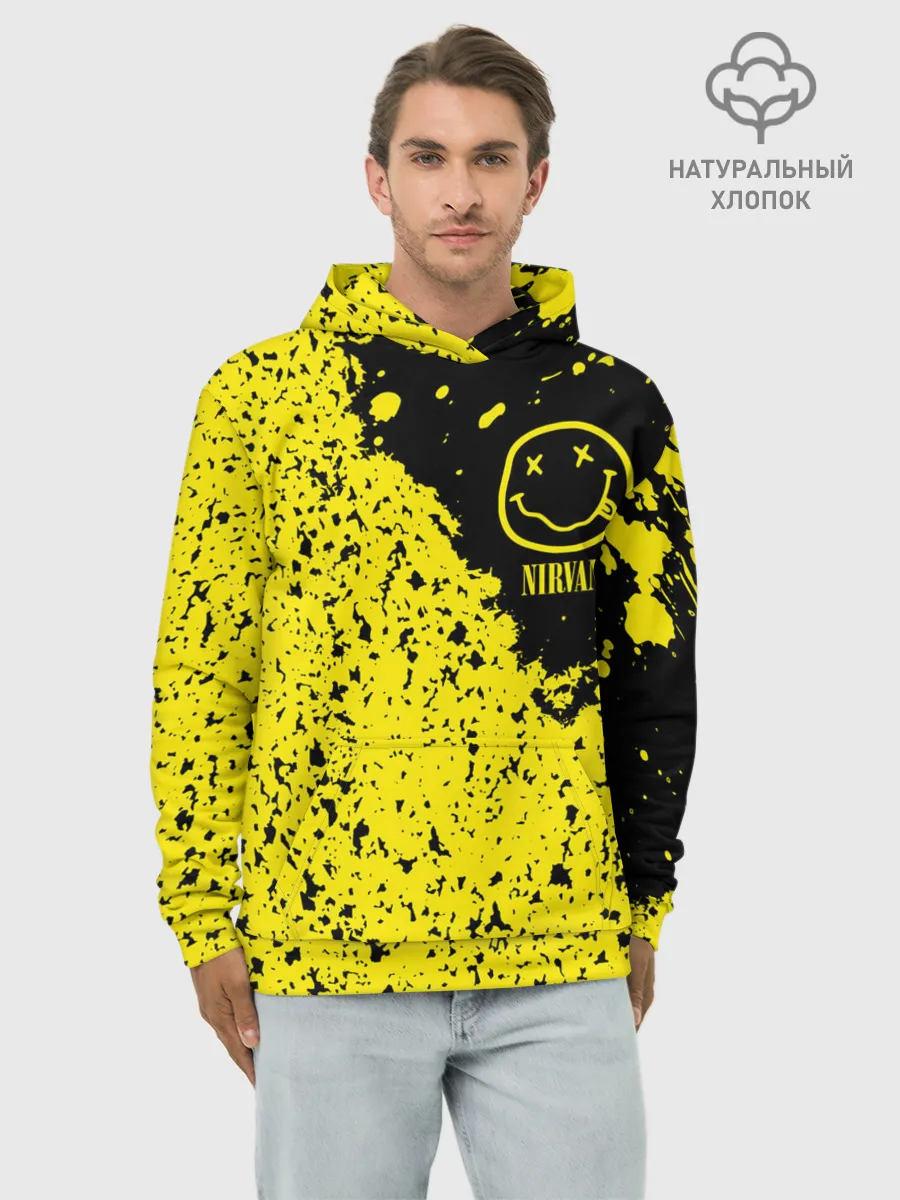 Худи мужской база хлопок / NIRVANA / НИРВАНА