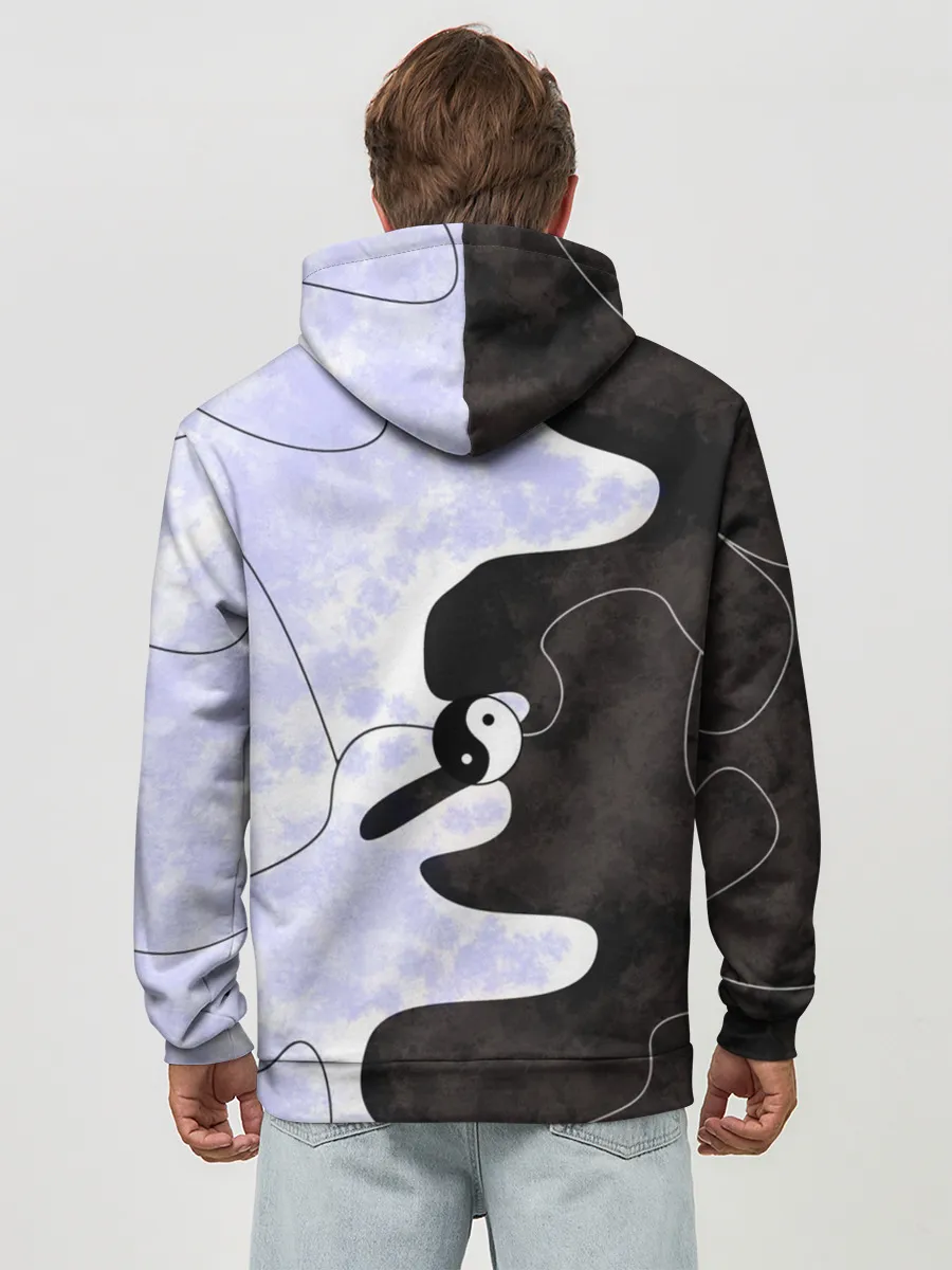 Худи мужской база хлопок / Инь-Янь