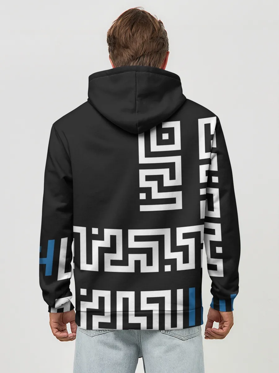 Худи мужской база хлопок / Геометрический Минимализм