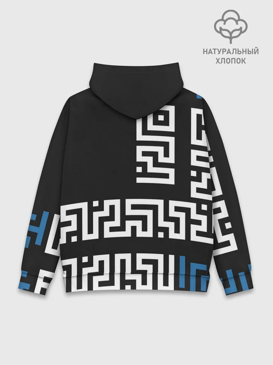 Худи мужской база хлопок / Геометрический Минимализм