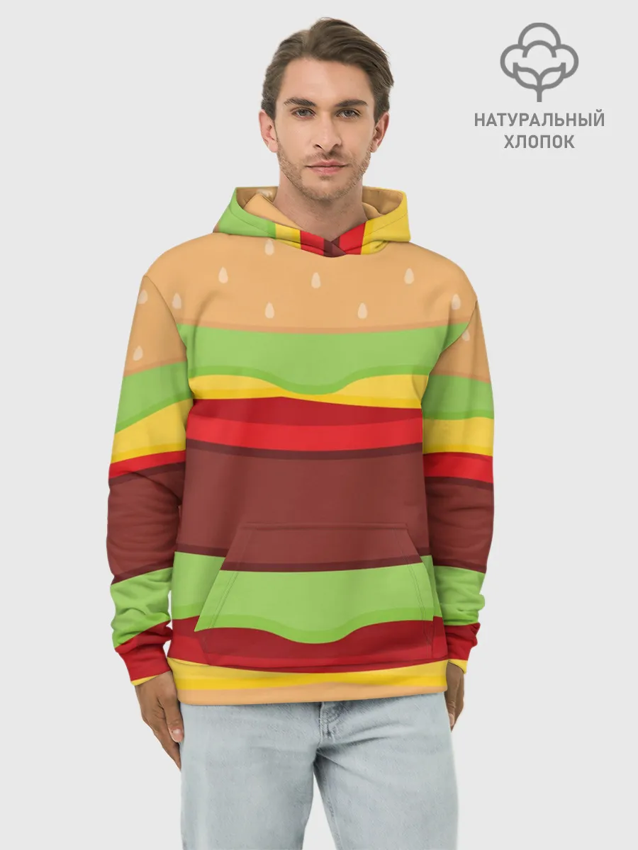 Худи мужской база хлопок / Бургер