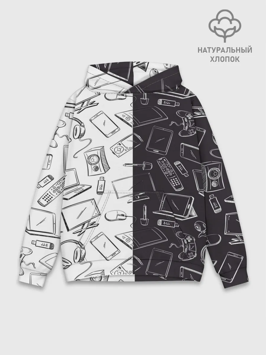 Худи мужской база хлопок / Гаджеты