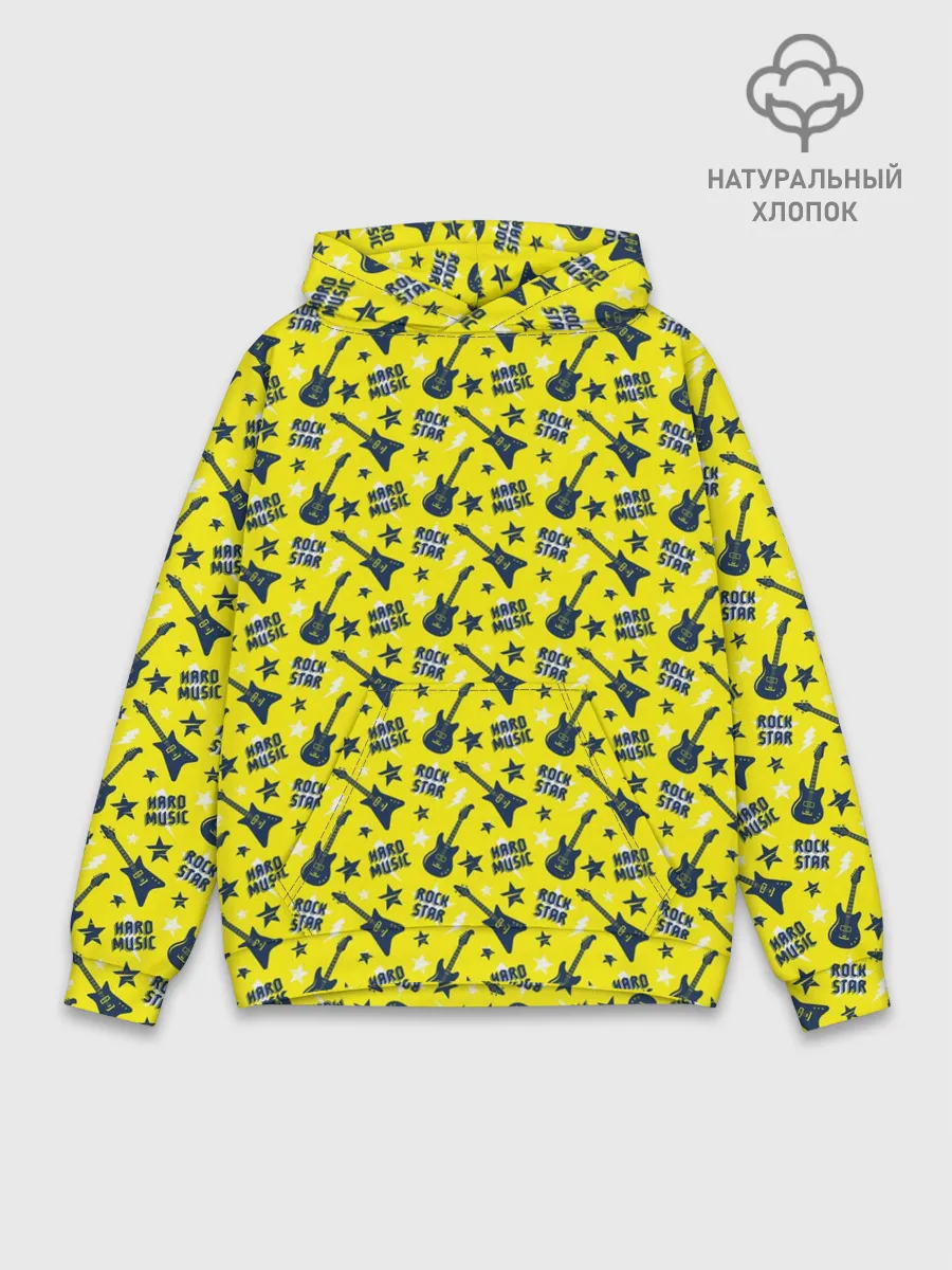 Худи мужской база хлопок / Рок-звезда
