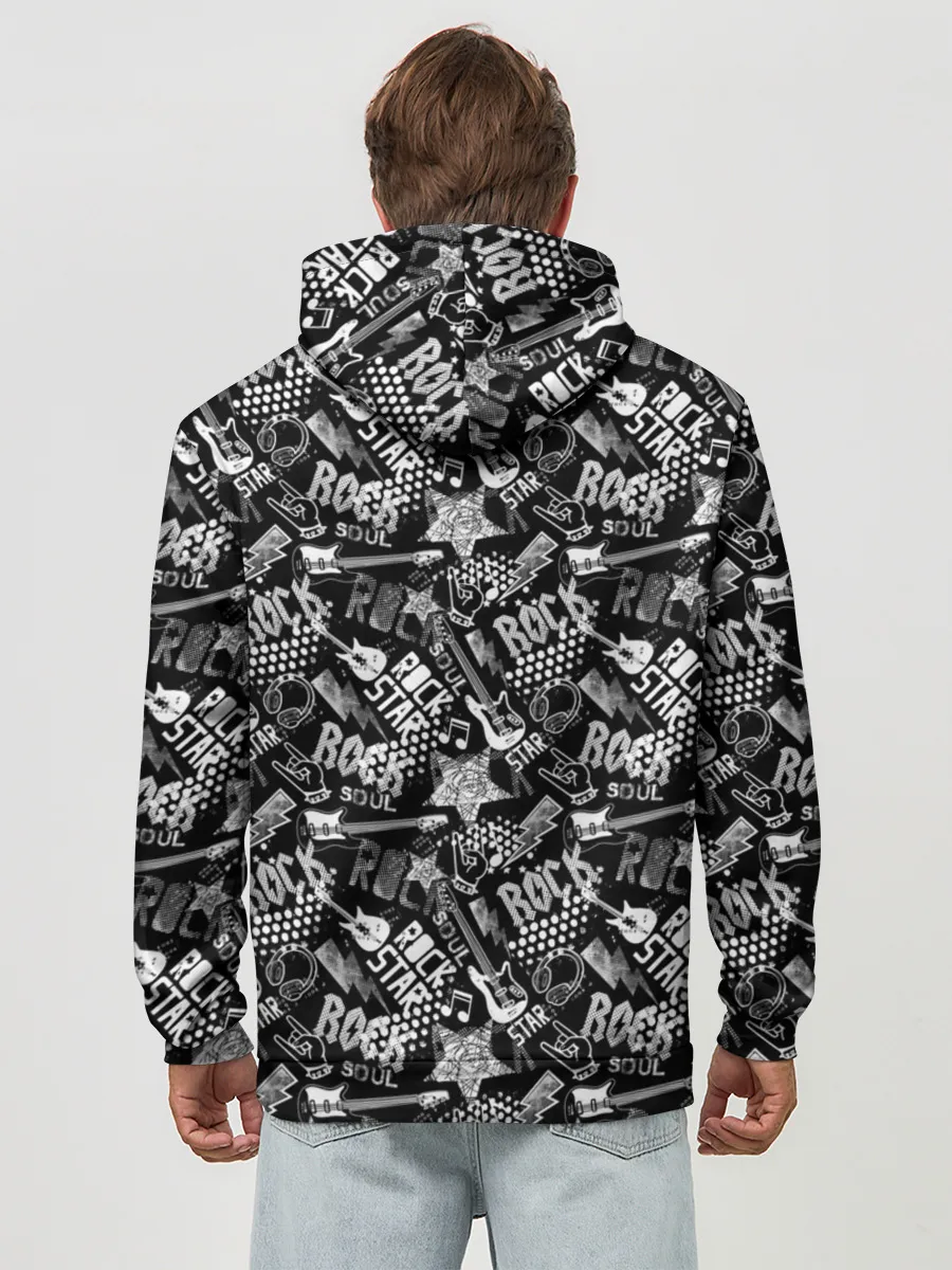 Худи мужской база хлопок / Rock Star