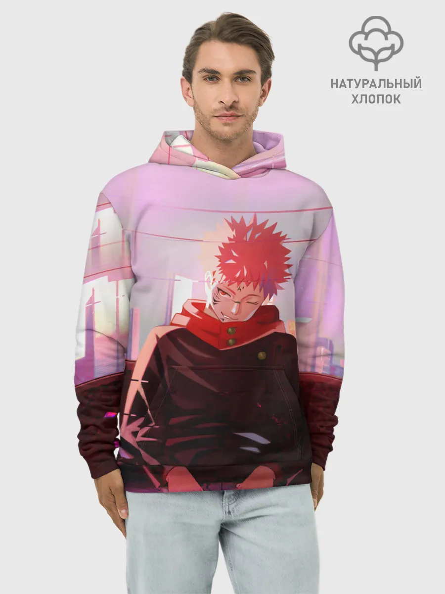 Худи мужской база хлопок / JUJUTSU KAISEN | МАГИЧЕСКАЯ БИ