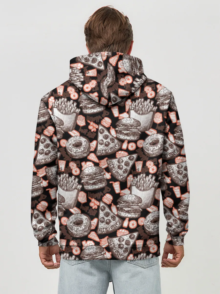 Худи мужской база хлопок / Фастфуд / Fast food