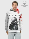 Худи мужской база хлопок / Kaneki Ken красные капли