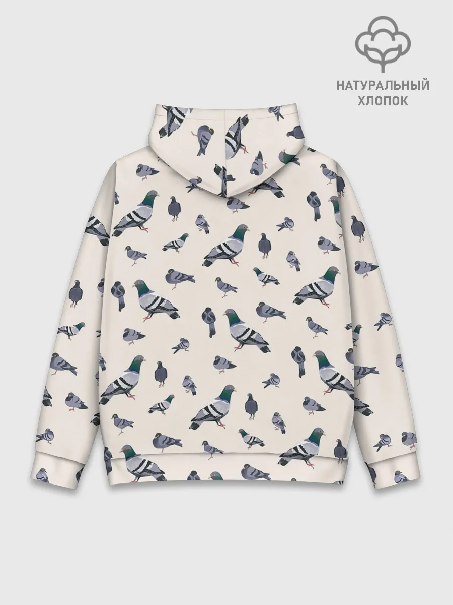 Худи мужской база хлопок / Голуби